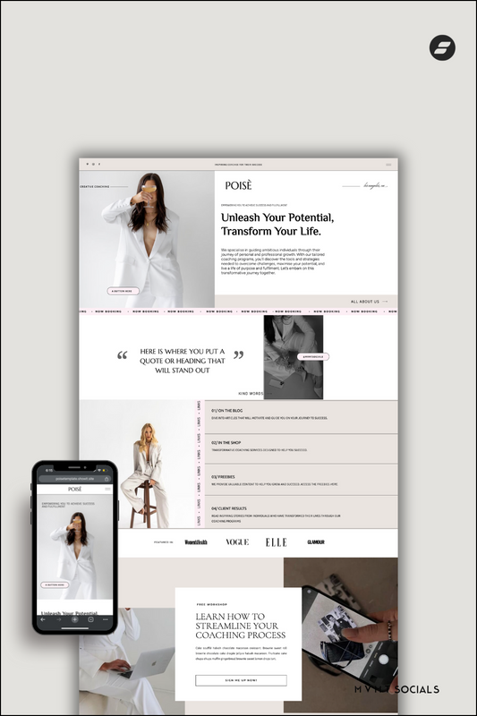 POISÈ 13 PAGE WEBSITE TEMPLATE